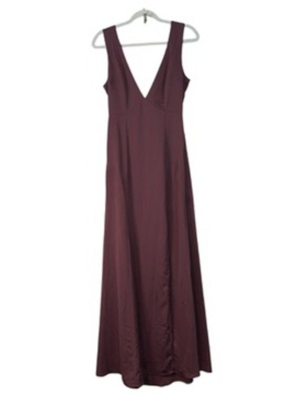 Tobi Mauve Open Back Maxi Dress Deep V Formal Bridesmaid Dress